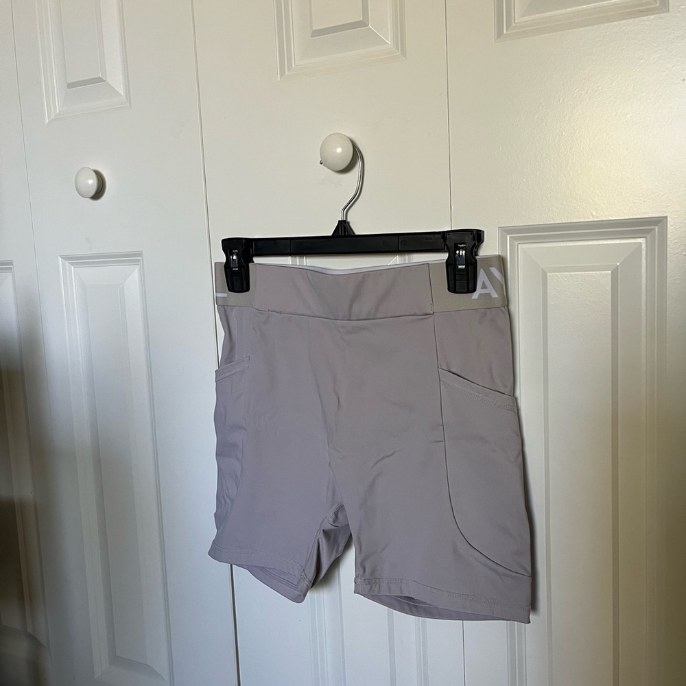 White/Cream AYBL biker shorts